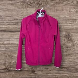Salomon Pink Utility Jacket with High Collar and Slim Fit Size LARGE